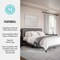 Martha Stewart Jett Queen Size Solid Wood Platform Bed w/Upholstered Base/Inset Paneled Headboard, Brown Gray/Gray MG-0900271F-Q-BRN-GY-MS - alternate 8